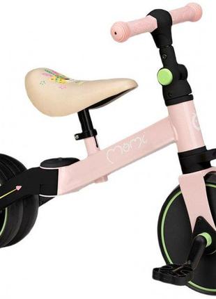 Детский беговел-велосипед MoMi LORIS 4в1 (цвет - pink)