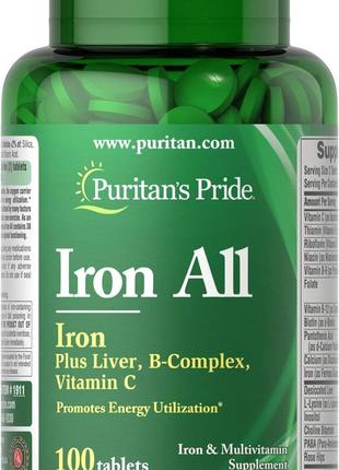 Iron All (Plus Liver, B-complex, Vitamin-C) 100tabl