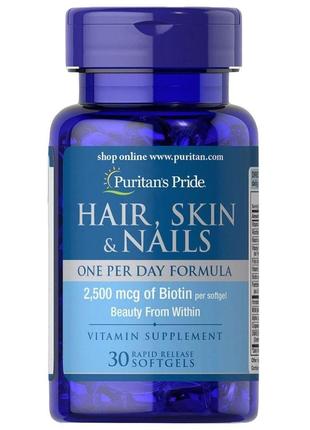 Hair, Skin & Nails One Per Day Formula 30 Softgels