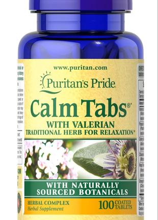 Calm Tabs with Valerian, Passion Flower, Hops, Chamomile 100 T...