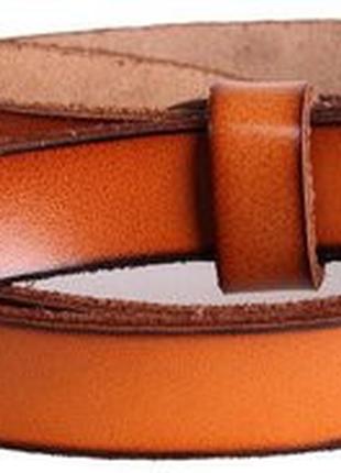 Женский узкий кожаный ремень kt6631 оранжевый 125х2 см