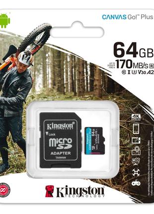 MicroSDXC (UHS-1 U3) Kingston Canvas Go Plus 64Gb class 10 A2 ...