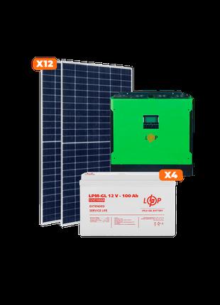 Сонячна електростанція (СЕС) Стандарт GRID 5kW АКБ 4.8kWh Gel ...