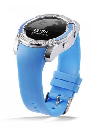 Умные смарт-часы Smart Watch V8. KY-737 Цвет: синий