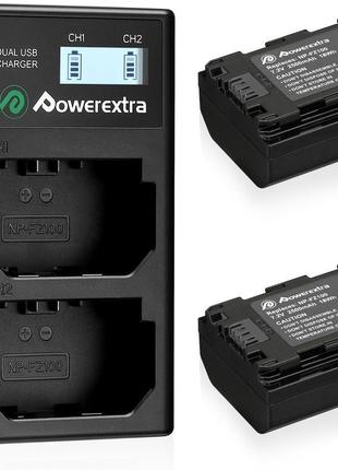 Аккумулятор Powerextra 2 Pack NP-FZ100 со смарт-ЖК-дисплеем дв...