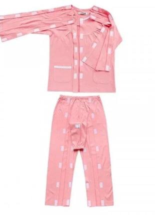 Адаптивная теплая пижама на липучках для лежачих Женская Разме...