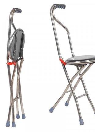 Палиця-стілець на 4 ніжках до 150 кг 86-91 см Колір: Чорний Ко...
