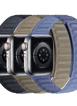 Кожанный ремешок для Apple watch 38mm 40mm 41mm / ремешки на Э...