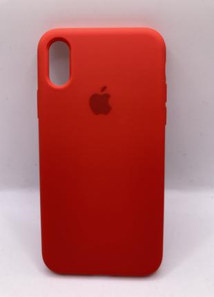 Чохол IPhone Xs silicon case бордо