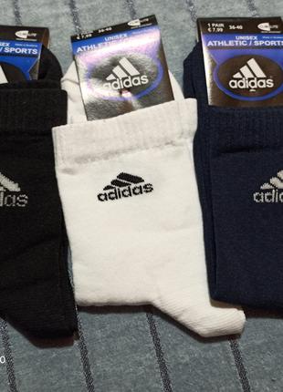 Шкарпетки ADIDAS, спортивні, демісезонні, середньої висоти, ро...