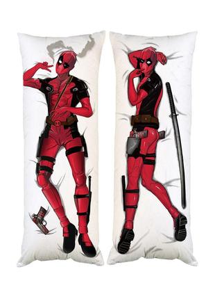 Подушка дакимакура Deadpool Дедпул декоративная ростовая подуш...