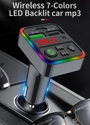 FM-модулятор в авто Car F18 Bluetooth 2хUSB + Type C Трансмиттер