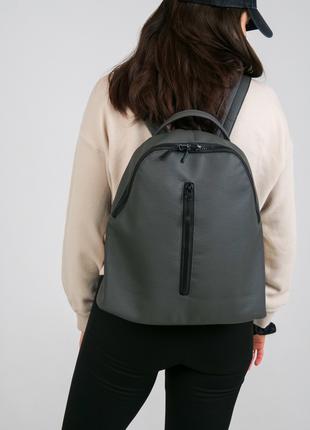 Компактний жіночий рюкзак Like в екошкірі, темно-сірий колір