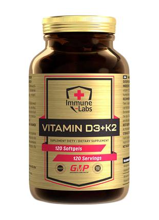 Витамины и минералы Immune Labs Vitamin D3+K2, 120 капсул