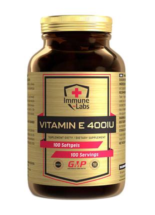 Витамины и минералы Immune Labs Vitamin E 400 IU, 100 капсул