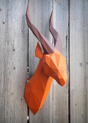PaperKhan конструктор из картона 3D фигура коза газель Паперкр...