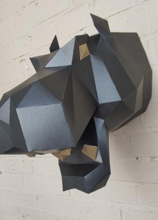 PaperKhan конструктор з картону 3D фігура бегемот гіпопотам Па...