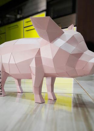 PaperKhan конструктор из картона 3D фигура кабан свинья поросе...