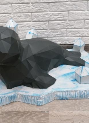 PaperKhan конструктор из картона 3D тюлень морж ламантин Папер...