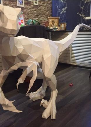 PaperKhan Конструктор из картона динозавр велоцерапто оригами ...