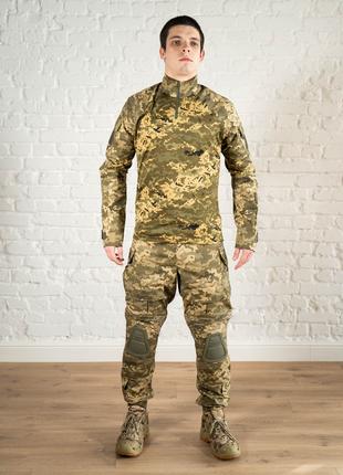 Камуфляжный костюм с наколенниками рипстоп пиксель зсу армейск...