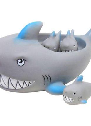 Набор игрушек для ванны "Семья акул" (4 шт)