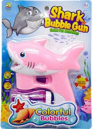 Пистолет с мыльными пузырями "Акула" (розовый)
