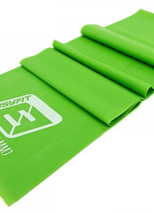Лента латексная EasyFit 0.35 мм для пилатеса и йоги зеленая