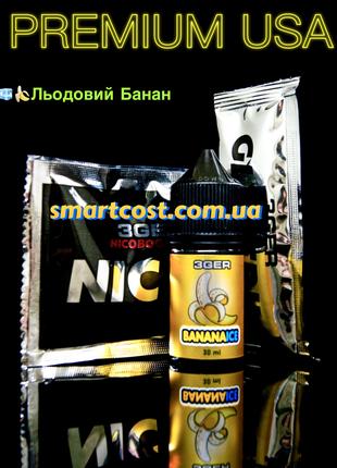 Набір сольової рідини 3Ger Salt Banana Ice 30 ml 50 mg for pod...