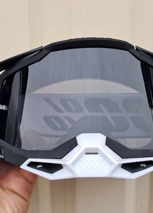 Кроссовые мото очки маска Эндуро KTM 100 % Black