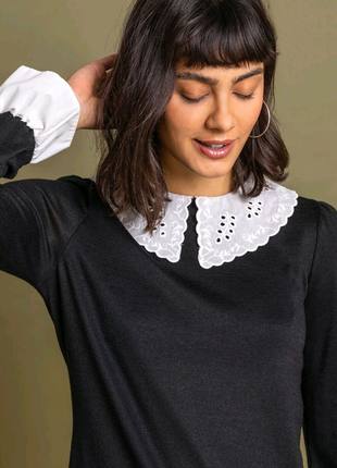 Нова кофта блуза roman з відкладним мереживним коміром блузка
