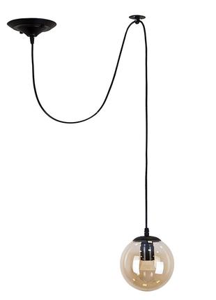 Современный подвесной светильник с шарообразным бронзовым плаф...