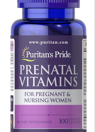 Пренатальные витамины, Prenatal Vitamins, Puritan's Pride, 100...
