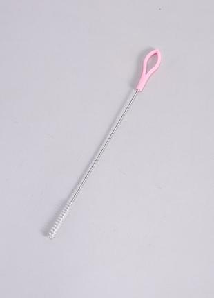 Щёточка ёршик для чистки мытья трубочки поильника Розовая