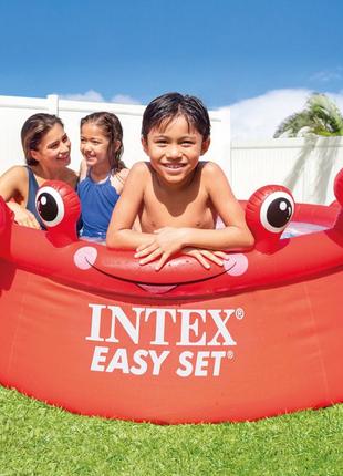 Бассейн Надувной Детский "Краб" Intex Crab Easy Set 183 х 56 см.