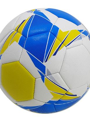 Мяч футбольный "5 (PVC, 320-350гр) ABT007 сине-желтый