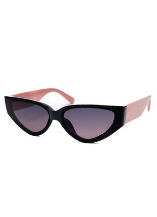 Черно-розовые узкие солнцезащитные очки, размер Universal