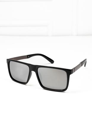 Черные солнцезащитные очки с зеркальными стеклами, размер Univ...