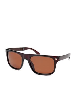Прямоугольные солнцезащитные очки коричневого цвета, размер Un...