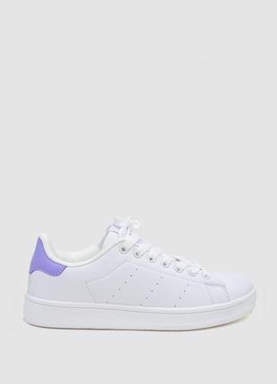 Кеди женские на шнурках, цвет бело-фиолетовый, размер 36, 248R...