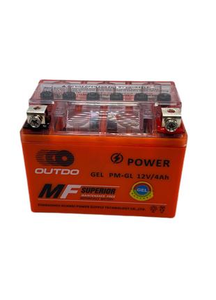 Акумулятор гелевый PM-GEL 12v 4А outdo power 1.4кг (PM-GEL124)
