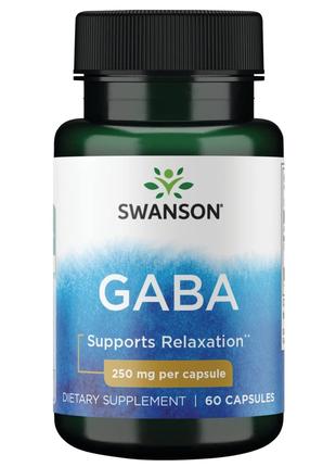Гамма-аминомасляная кислота Swanson GABA 250 mg 60 caps