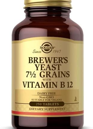 Пивні дріжджі зерна 7 1/2 з вітаміном В12 Solgar (Brewers Yeas...