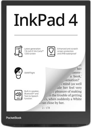 Електронна книга PocketBook 743G InkPad 4 Stardust Silver (код...