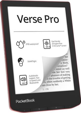Електронна книга PocketBook 634 Verse Pro Passion Red (PB634-3...