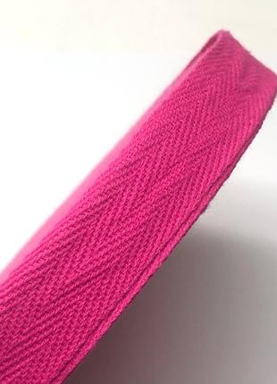 Розовая киперная лента 2 см (киперная тесьма 20мм)
