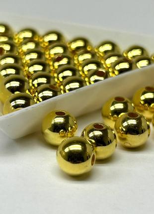 (20 грам) Намистини пластик Ø8мм - золото