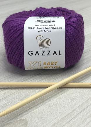 Пряжа Gazzal Baby Wool XL цвет 815 Фуксия