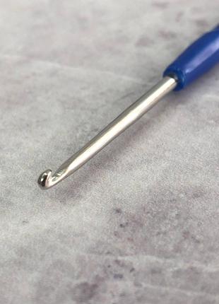 Крючок для вязания Sindtex синий #4 с пластиковой ручкой