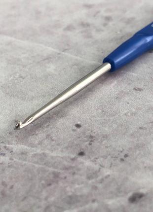 Крючок для вязания Sindtex синий #2 с пластиковой ручкой